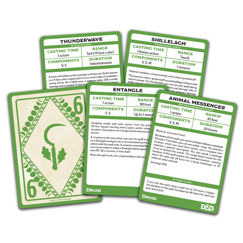 Dungeons & Dragons (5th Edition): Spellbook Cards - Druid