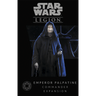 Star Wars: Legion Emperor Palpatine Commander Expansion for war games by Fantasy Flight Games, featuring detailed miniature of Emperor Palpatine.